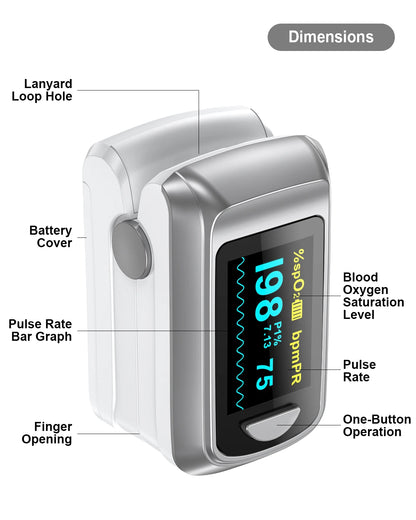 Finger Pulse Oximeter Blood Oxygen Saturation Spo2 PI Oximetro De Dedo Pulsioximetro Oxymeter Bluetooth APP Control